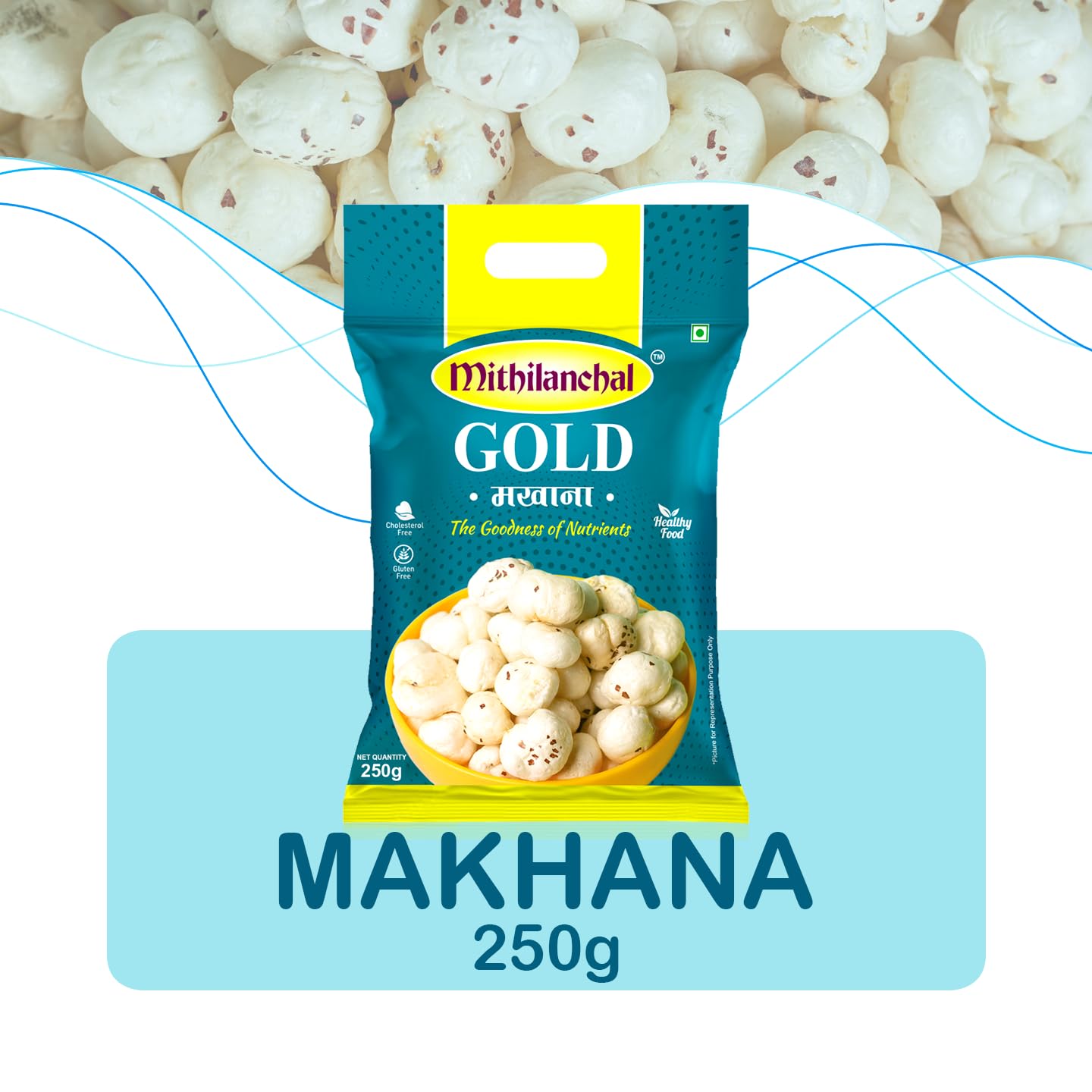 MITHILANCHAL GOLD Makhana Raw | Fox Nuts For Kids | 250g Pack