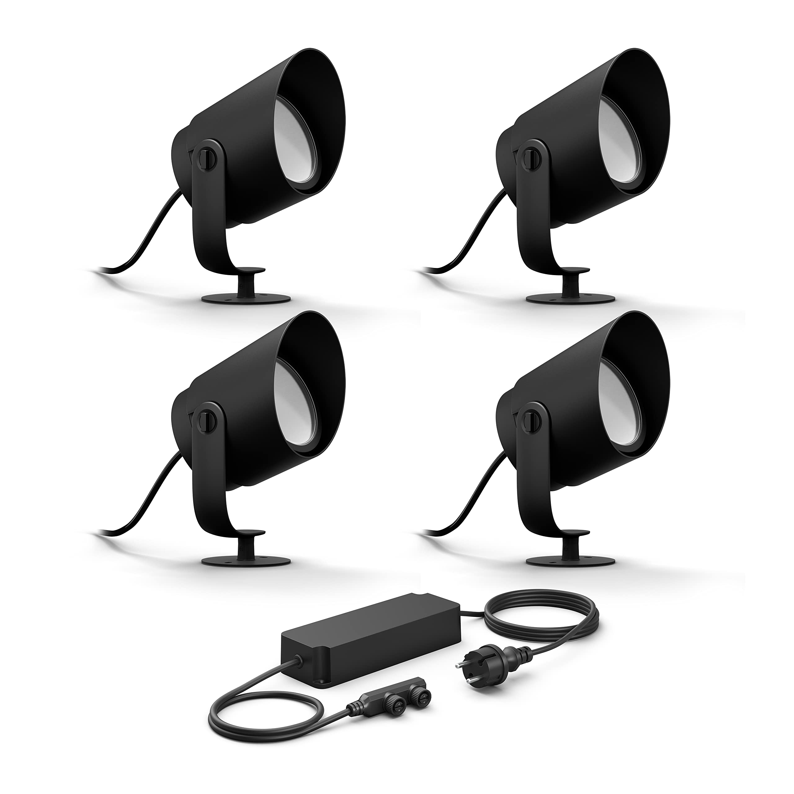 Philips Hue Lily XL Pinnspot Starter Pack 4 Spots White and Color Ambiance Schwarz