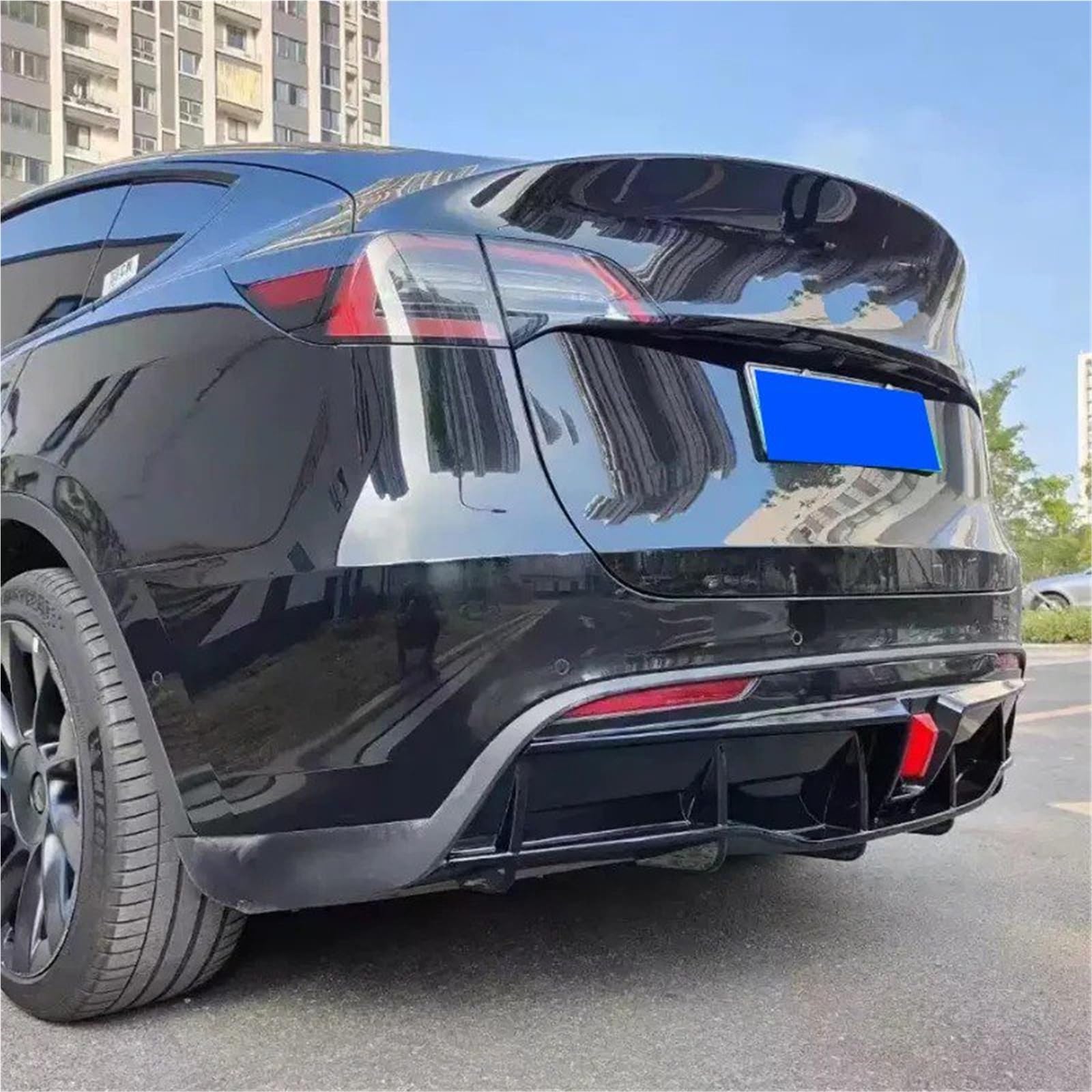 Diffusore Paraurti Posteriore 2016-2023 Per Tesla Per Il Modello Y/Per 3 Diffusore Paraurti Posteriore Splitter Spoiler Labbro Bodykit Nero Di Carbonio Tuning(Y Glossy Black)