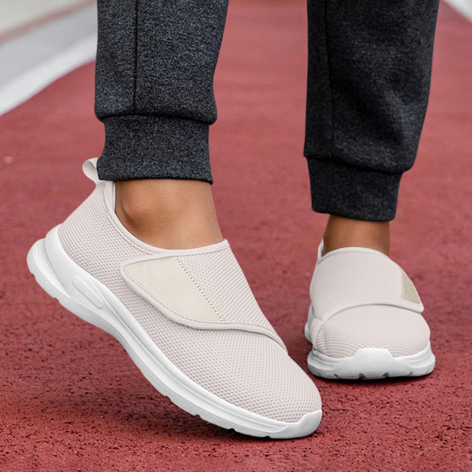 Atmungsaktive Schuhe Herren Breite Joggingschuhe Herren Modische Sportschuhe Leichtgewichts Sneaker Camping Walkingschuhe Casual Turnschuhe Einfarbige Schlupfschuhe