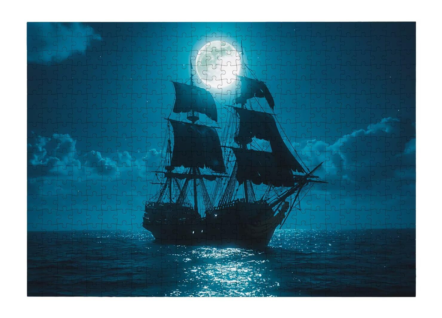 Puzzle 2000 elementów łodzi, klasyczne puzzle, 100 x 71 cm, dekoracja -4807