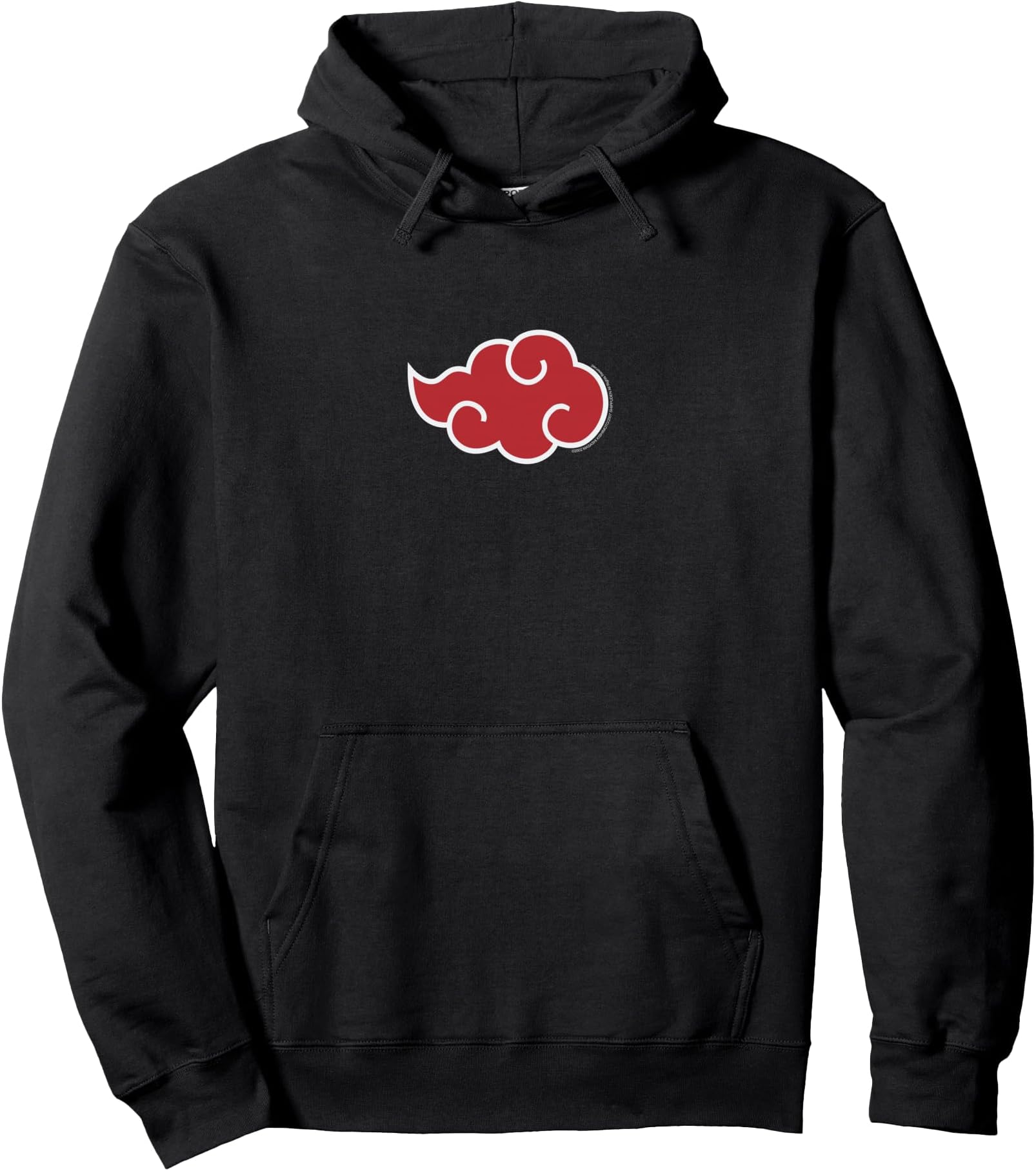 Shippuden Akatsuki Red Cloud Symbol Centered Anime Pullover Hoodie