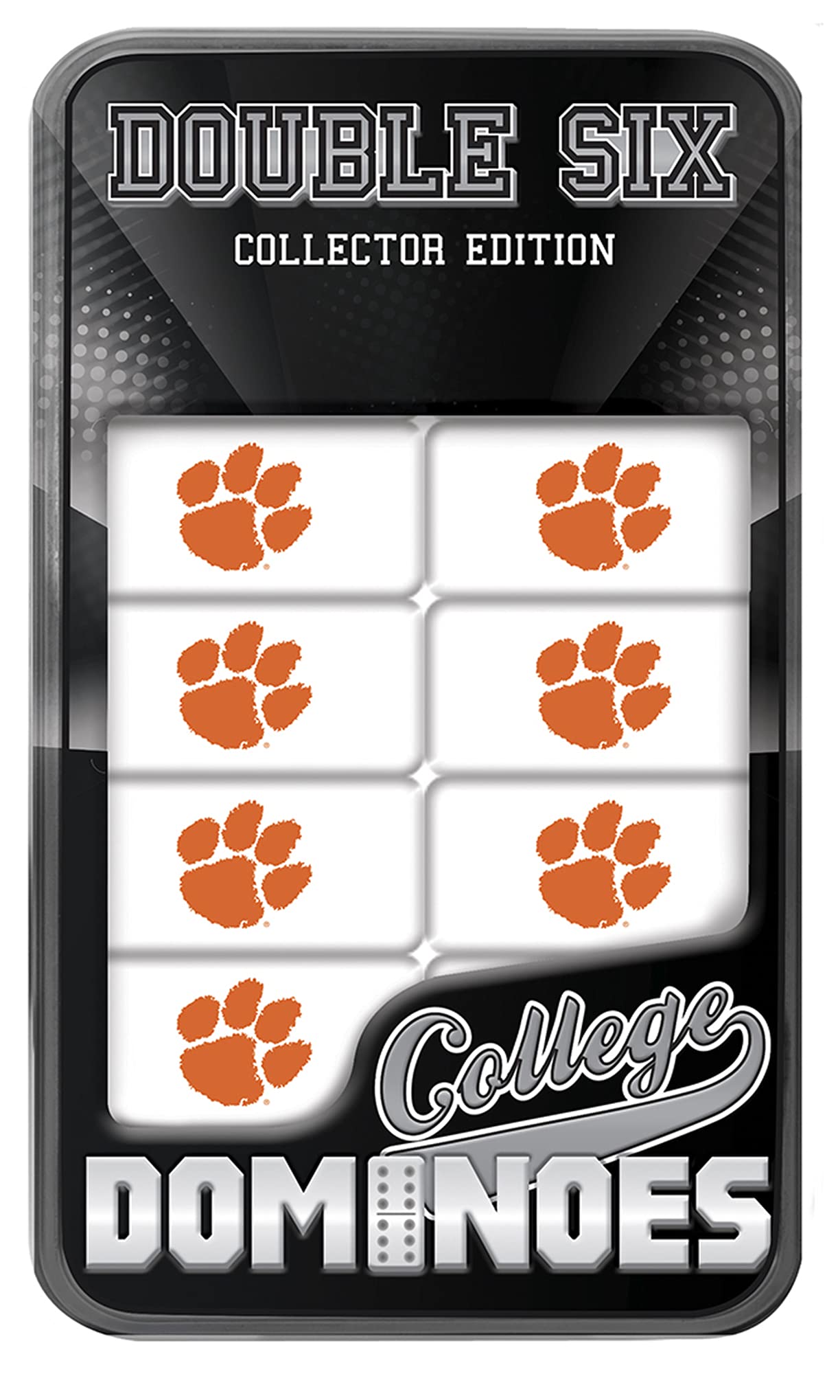 MasterPieces Officially Licensed NCAA Clemson Tigers 28 Piece Dominoes Game for Adults