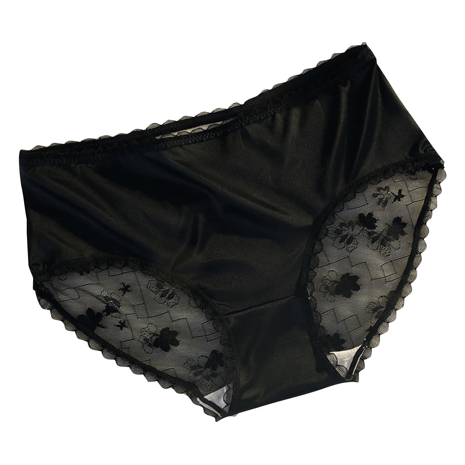 Womens Briefs Underwear No Show Seamless Silk Crotch Panty Mid-rise Stretch Comfy Underpants Panties Lingerie