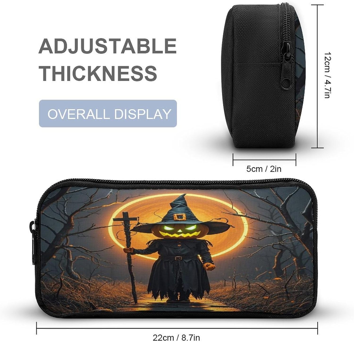 Pumpkin Monster Large Pencil Case Pouch Big Capacity for Office image 2