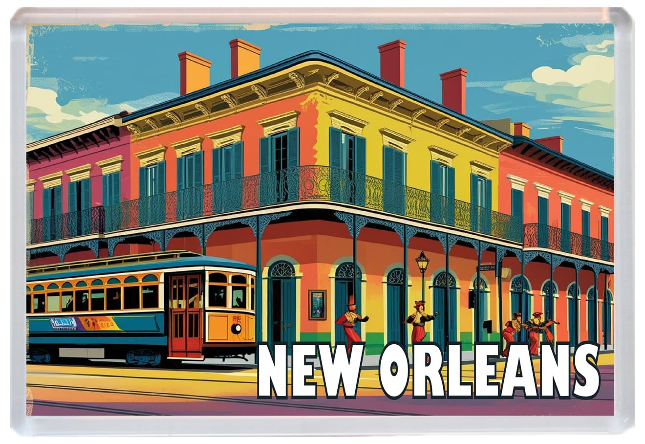 New Orleans - Jumbo Artistic Fridge Magnet 96 x 67mm