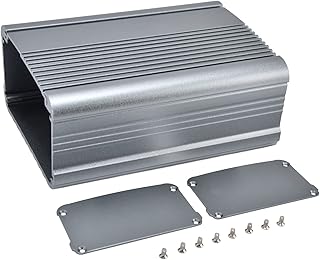 Electronic Box, Aluminum Alloy Electronic Box Split Design Enclosure Box Aluminum Enclosure Project Instrument Boxes Waterproof Electrical Boxes, 55x95x130mm