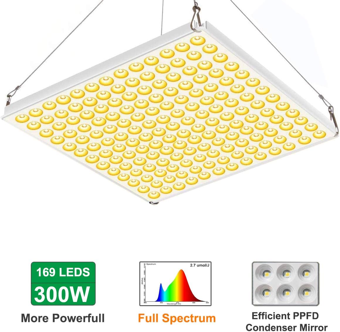 CXhome LED Plant Grow Light Strips Full Spectrum for Indoor Plants with Auto ON/Off Timer, 560 LEDs / 8 Dimmable Levels, Sunlike Grow Lamp for Hydroponics Succulent, 8 Pack