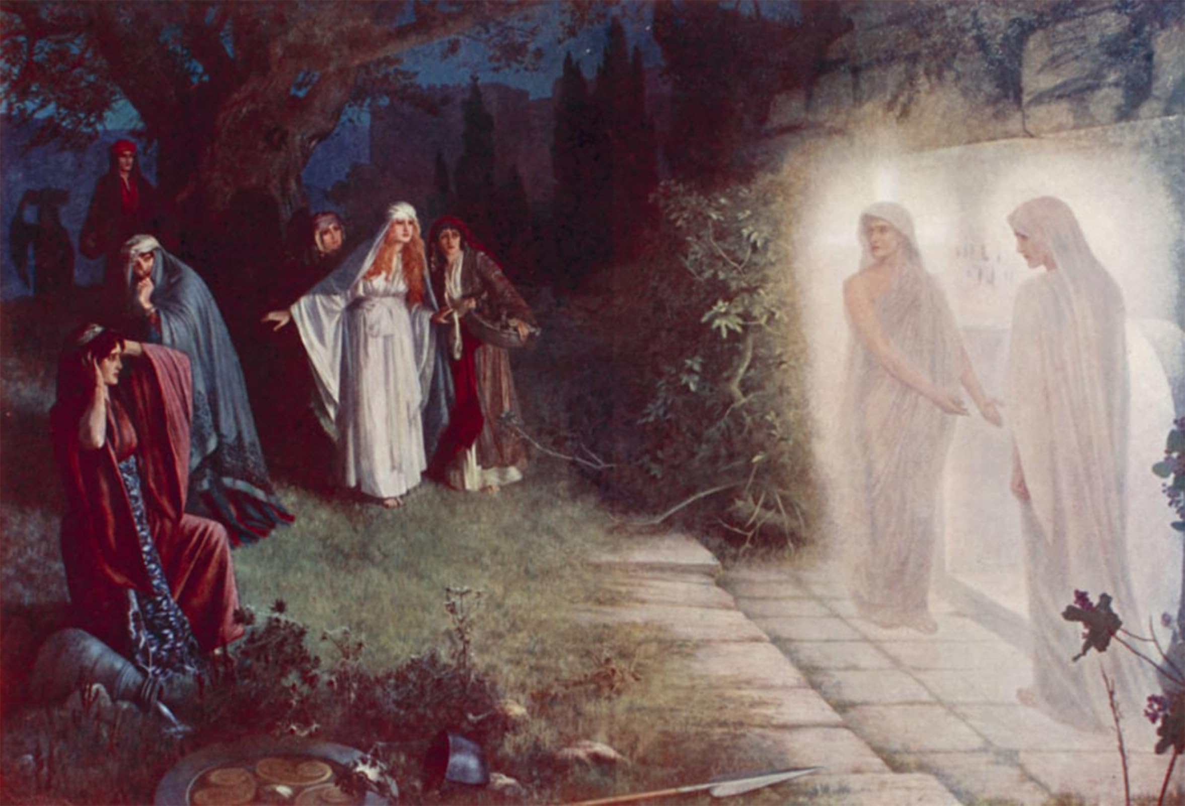 Cuadro de la mañana de resurrección de Herbert Gustave Schmalz lienzo 60x90cm 5