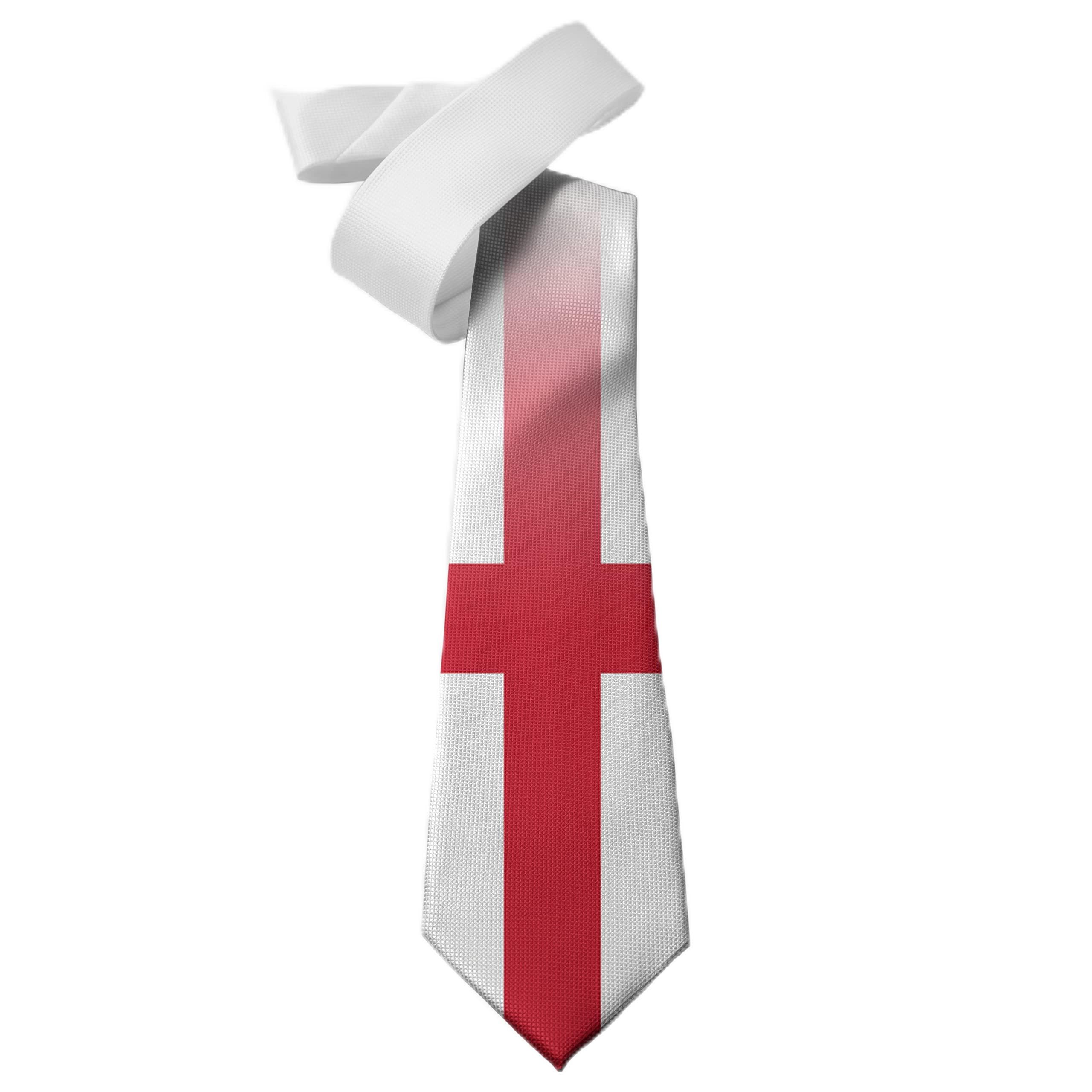 ShopQuality4U England Flag design Mens Printed Neck Tie - Polyester - Great Gift - Half Tie Print