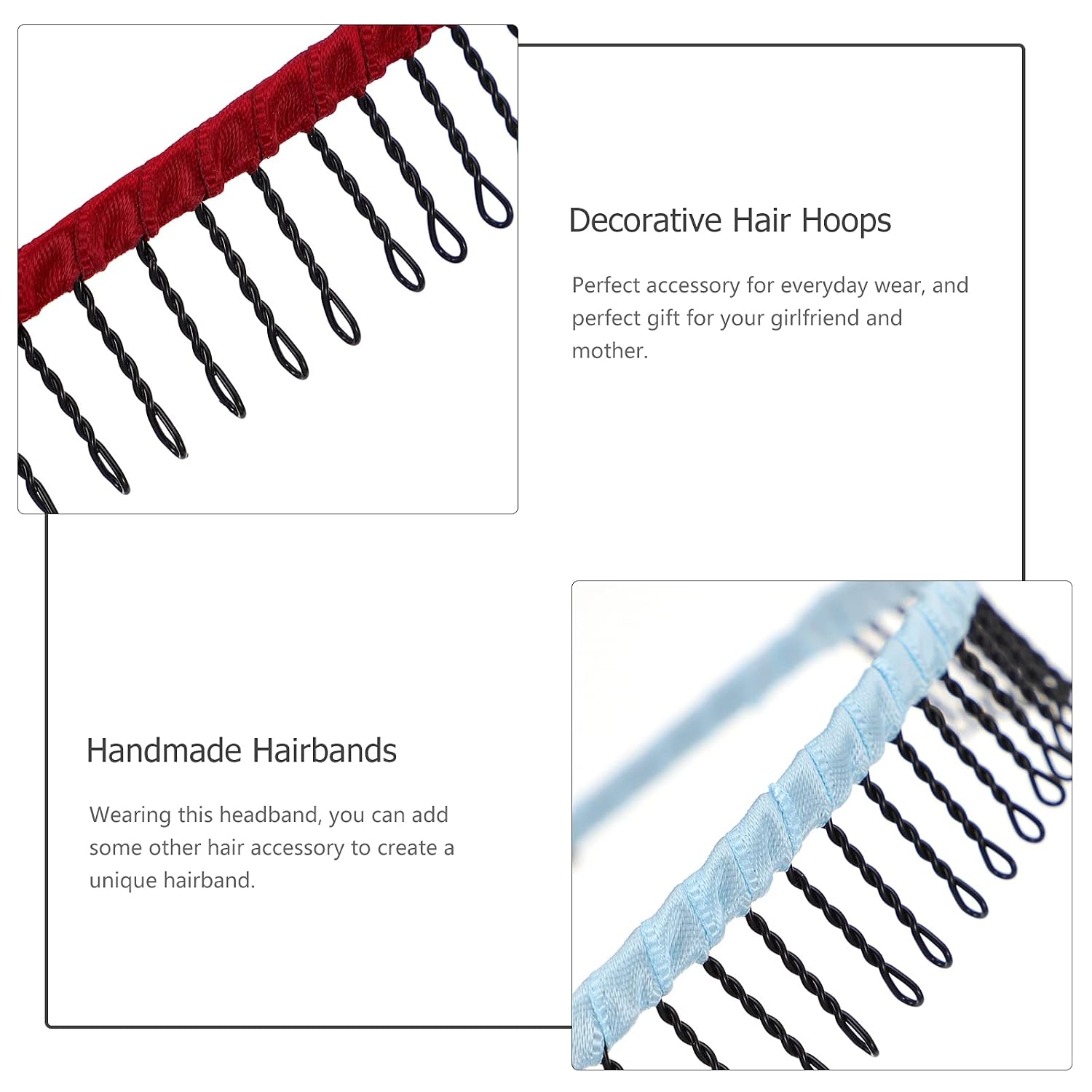 SOLUSTRE Makeup Headband 8Pcs Teeth Comb Headband Hairband Nonslip Headbands Fashion Hair Accessories Womens Headbands