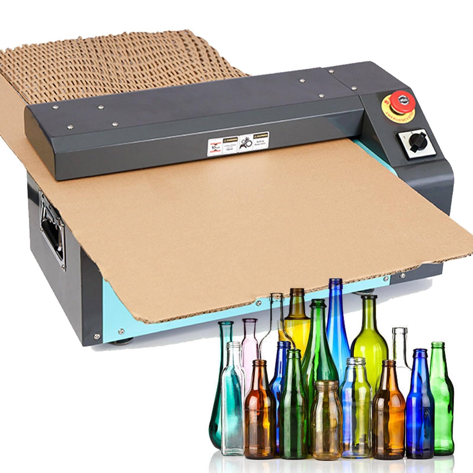 Trituradora de cartón de 350 mm de Ancho, Perforadora de cartón reciclable de 5 m/min, cortadora de expansión de Cajas de cartón Ondulado para Empresas de envío y Embalaje.