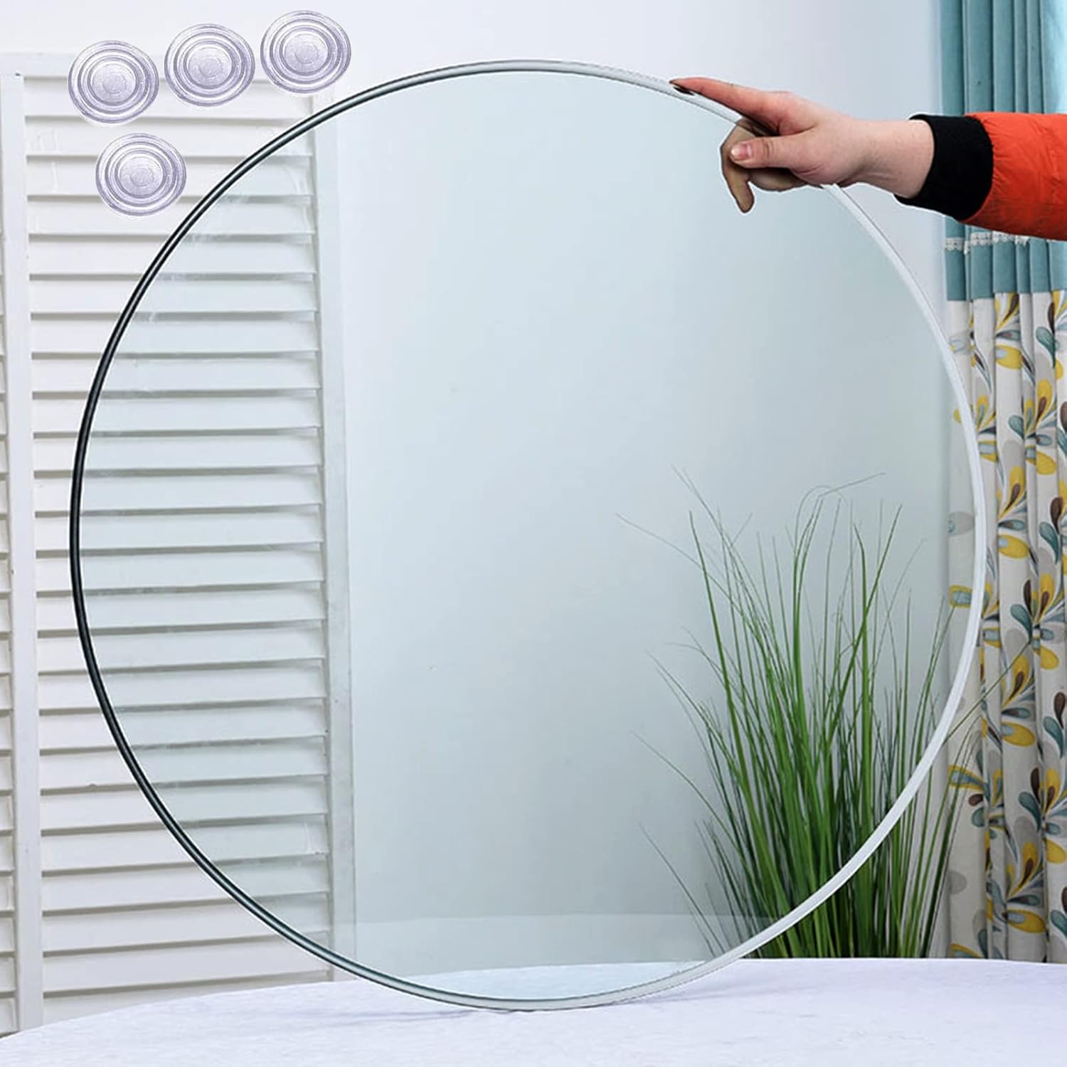 Amazon.de V3VOGUE Glasscheibe Tischplatte Rund Glasplatte Ø35cm 40cm