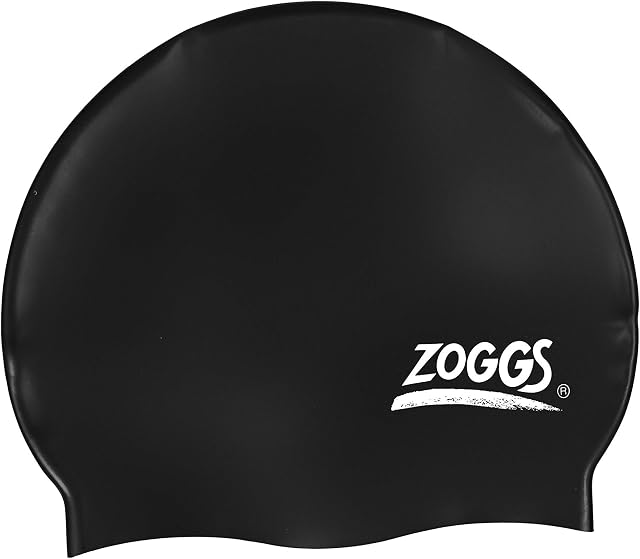 Zoggs Adult Swimming Caps, Comfortable Adult Swimming hat, Non-Slip lining Adult Swimming Hat, Shaped Swimming Cap, Chlorine Beating Zoggs Swim Cap (One Size)