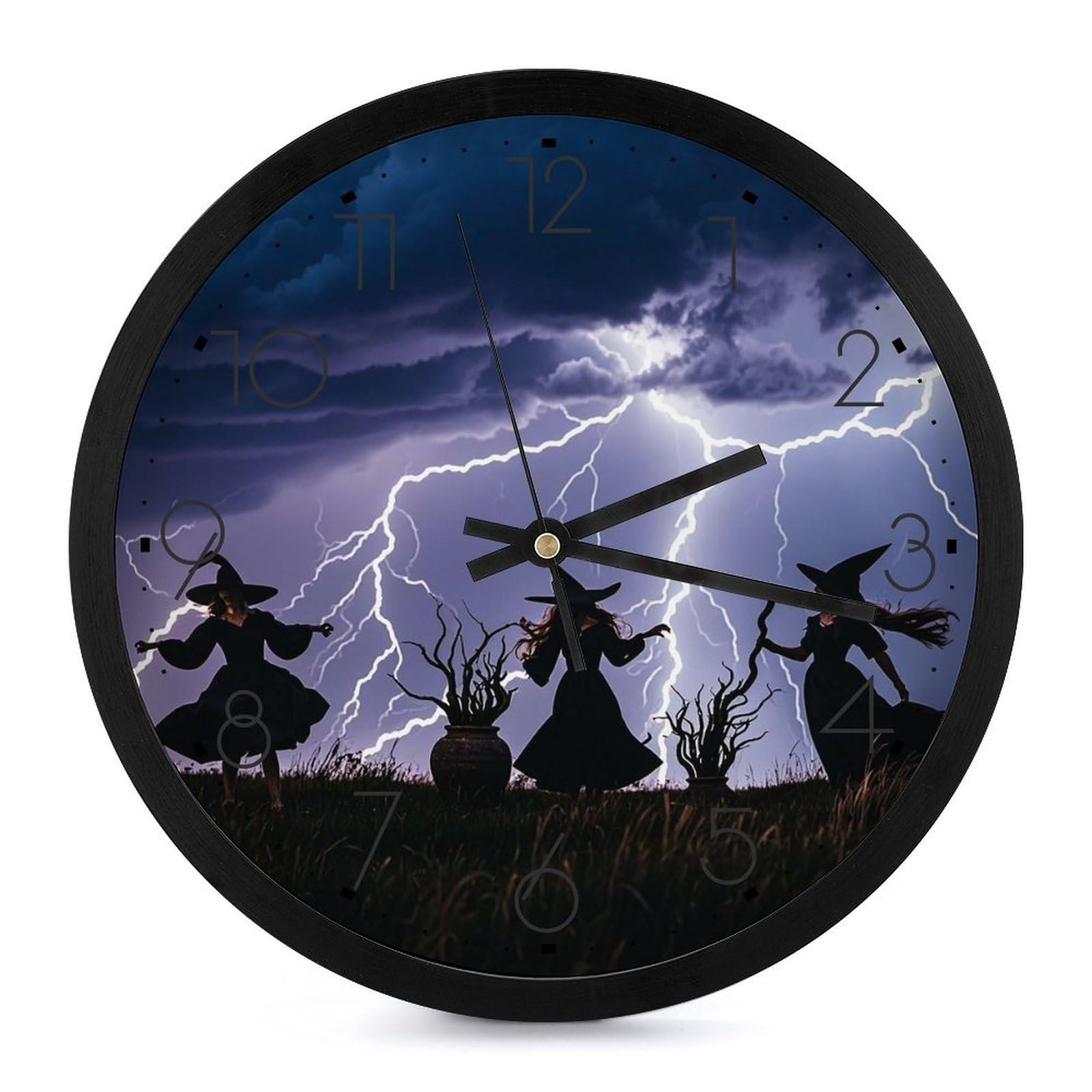 Horloge murale à quartz silencieuse au design moderne rond