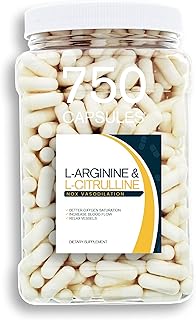 Bulk Buy NOX Blend - 750 Capsules of L-Arginine & L-Citrulline in a Clear Square Grip Jar