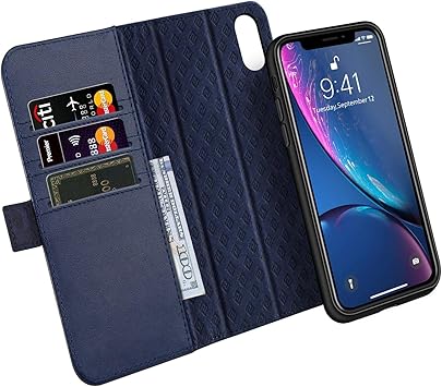 ZOVER Funda con Bloqueo RFID iPhone Desmontable Cuero Genuino Soporte Carga inal mbrica Soporte magn tico del Soporte del Coche con Cartera para Tarjetas 6 1 quot Azul Marino ZOVER Funda con Bloqueo RFID iPhone Desmontable Cuero Genuino Soporte Carga inal mbrica Soporte magn tico del Soporte del Coche con Cartera para Tarjetas 6 1 quot Azul Marino