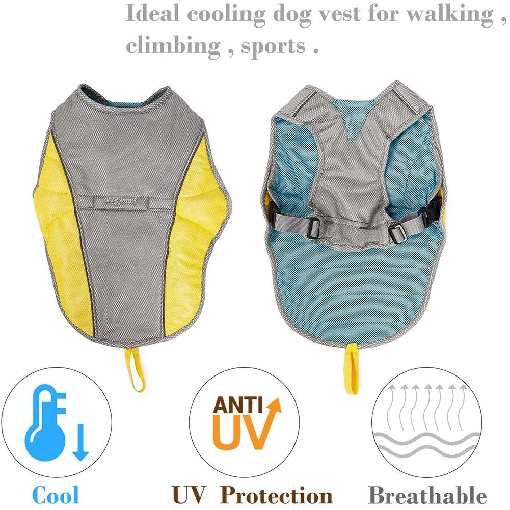 Hundekühlweste Atmungsaktives Hundejacke Sommer Cooler, Outdoor Anti-Heat Sommermantel für Hund, Kühlweste Kleidung Hundehalsband, Haustierkleidung