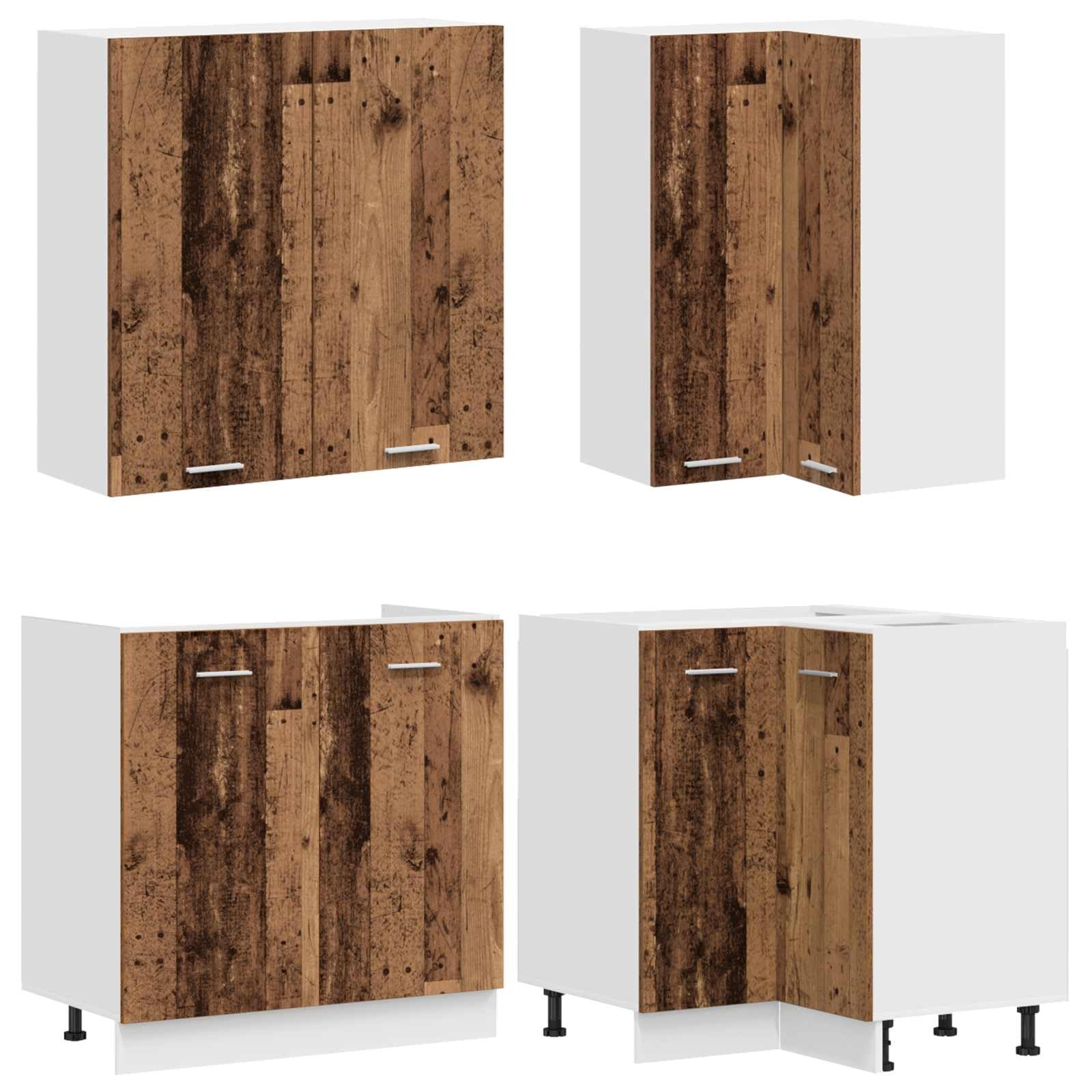 Hothingwell - Unidad de cocina (8 piezas) | Patas ajustables, fijación de pared incluida, diseño moderno, uso interior