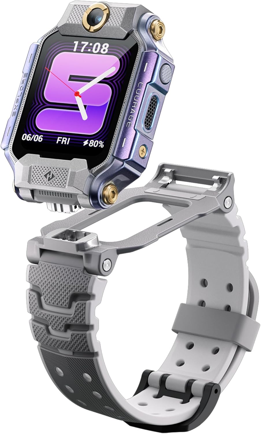 imoo X10 Kids Smartwatch, Compatible with Verizon & T-Mobile, Long-Lasting HD Video & Phone Call, GPS Location Tracking & IPX8 Water-Resistant, 14 Days History, Multisport Mode （Grey）