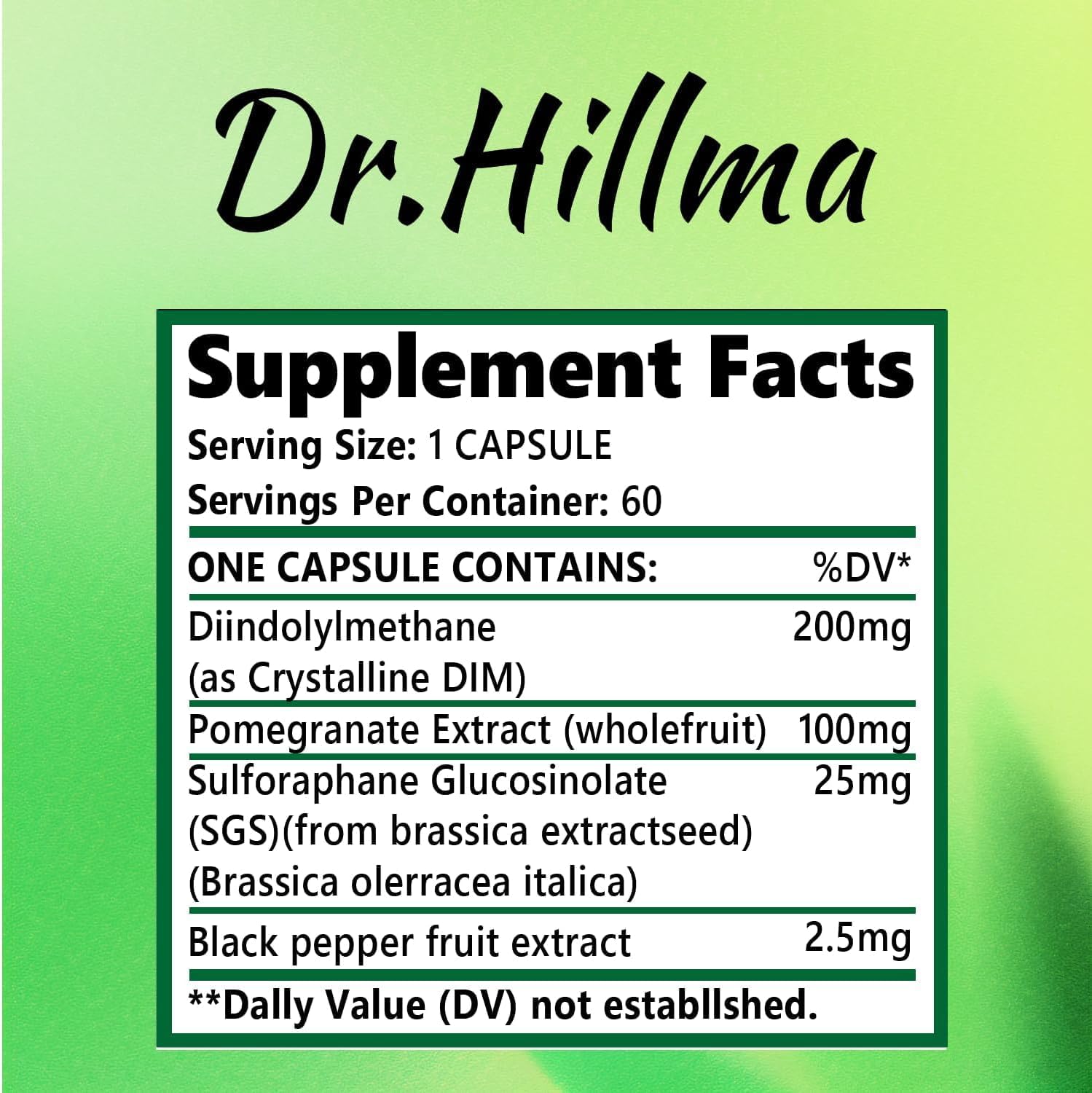 Dim Hormone Detox Supplement 200Mg Diindolylmethane Encourages Normal Estrogen Supplement for Women, Hormonal Acne Hot Flashes Supplements, Menopause Support, Promotes Detoxification(60Capsules)