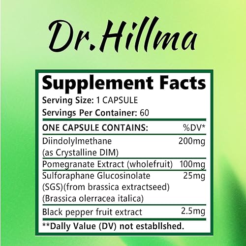 Miniatura 4 de Suplemento de desintoxicación de hormona dim de 200 mg de diindolilmetano, fomenta el suplemento normal de estrógeno para mujeres, suplementos