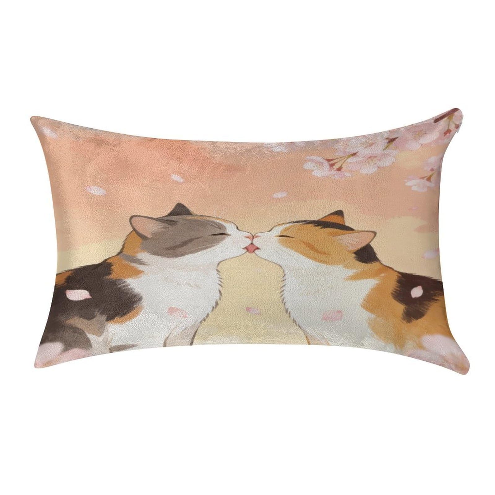 Fekiloot Style Cat Kiss Pillow Covers Home Decor Pillow Cases