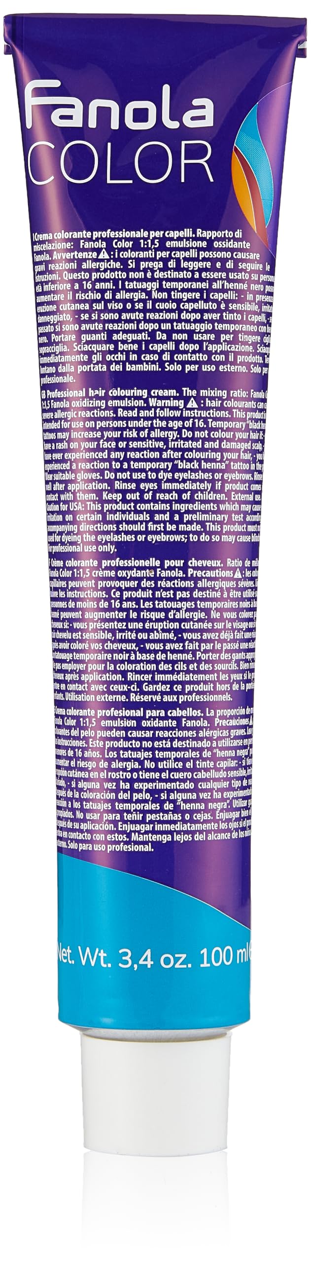 Fanola Hair Coloring Cream, Ash 10.1 Blonde Platinum 100ml