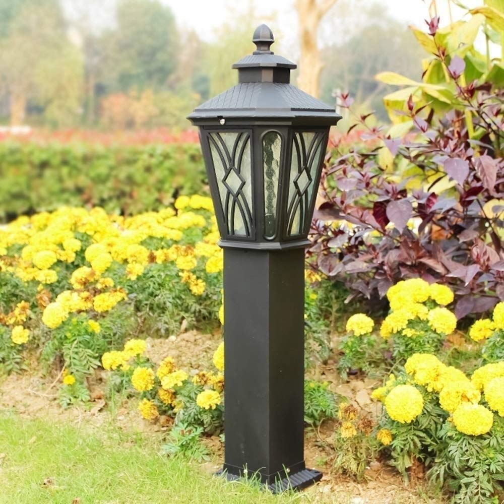 Wodoodporna lampa słupowa IP54 do użytku na zewnątrz, klasyczna lampa aluminiowa w stylu retro, dekoracja willi, ogrodu, trawnika, ulicy, alejki, słupa, latarni E27, stad,