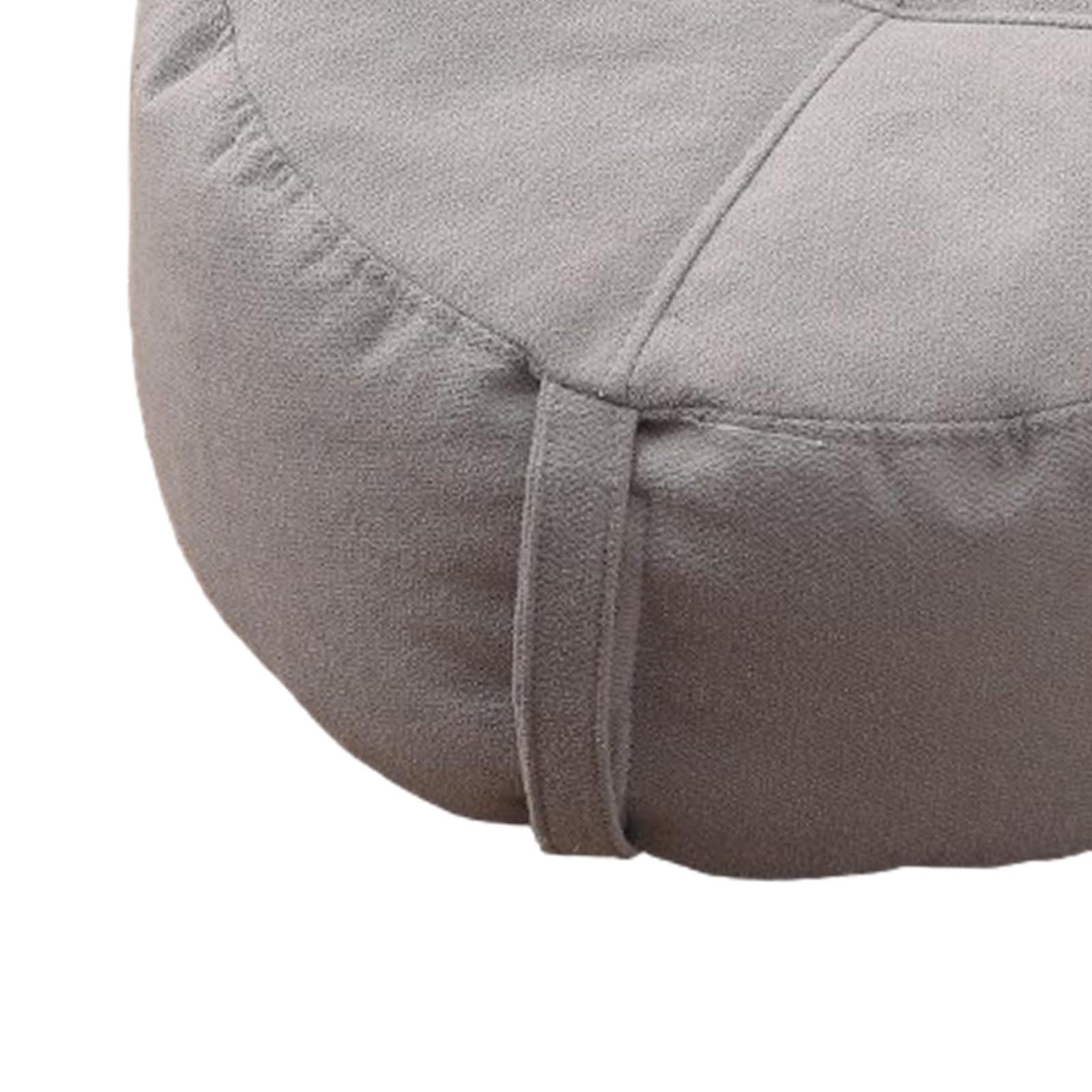 Cuscino Rotondo da Pavimento, Comodo Cuscino per Sedersi a Terra, Cuscino da Meditazione, Cuscino per Divano. Realizzato in Lino Resistente per Uso in, Grigio