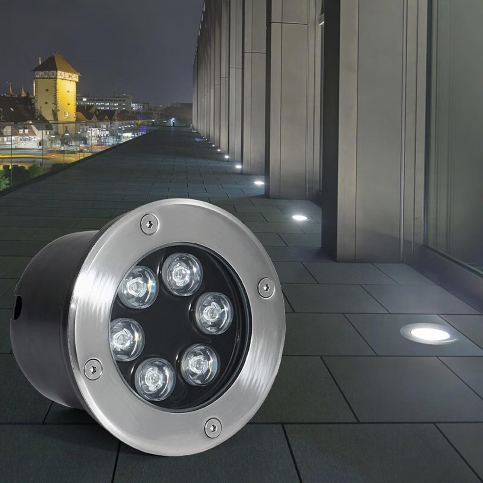 Spot LED rond encastrable terrasse et jardin pour illuminer vos soirées en extérieur