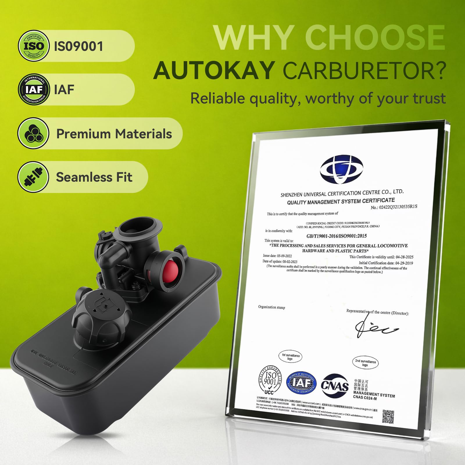 autokay Gas Combustible Tanque y Asamblea Carburador para Briggs y Stratton 499809 498809 un 494406