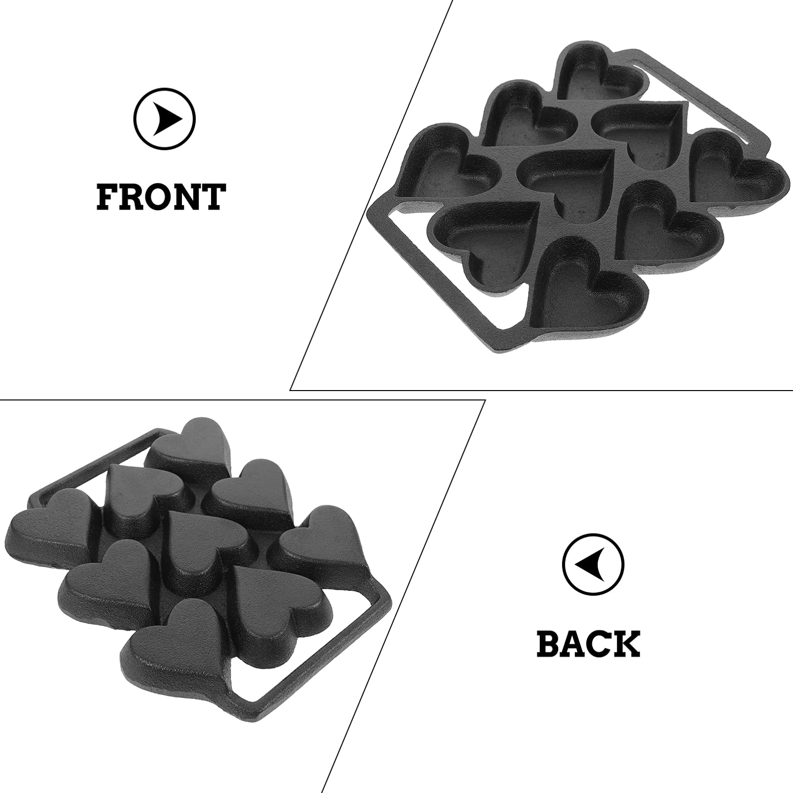 Abaodam Moule à Gâteau Forme De Cœur Fer Moule à Pâtisserie Antiadhésif Pour Anniversaires Et Mariages Accessoire De Cuisine Pratique Pour Desserts