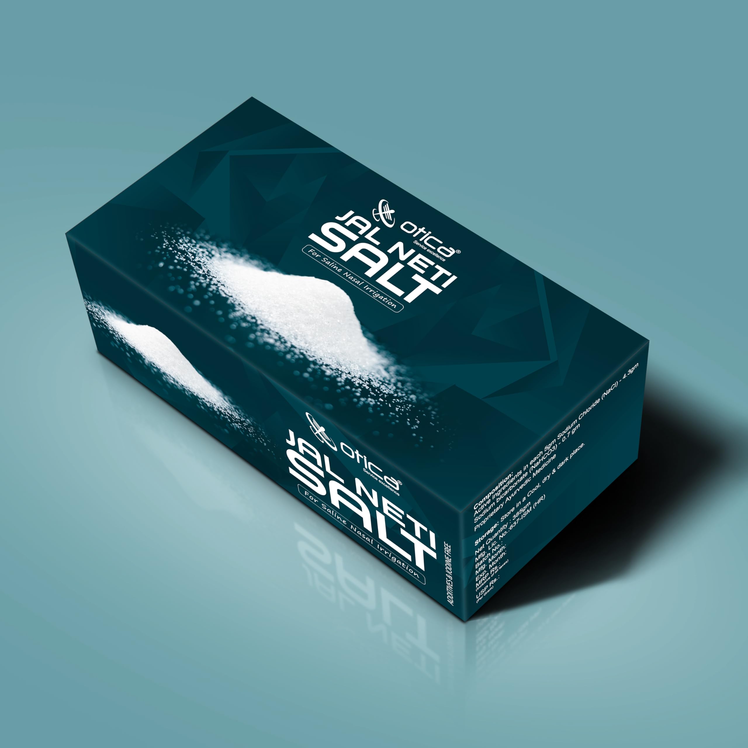 OTICA Jal Neti Pots Salt for Nasal Cleansing – (5g x 50 sachet) | Non-Edible Saline Powder for All Neti Pot | For External Use Only - Image 2 thumbnail