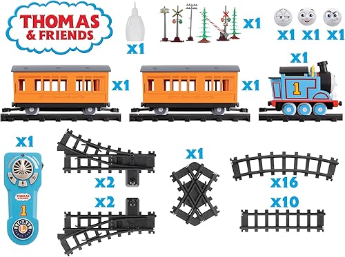 Miniatura 16 de Lionel Mattel Thomas & Friends Battery O Gauge - Juego de tren de juguete con control remoto, locomotora, vagones de tren y pista con sonidos