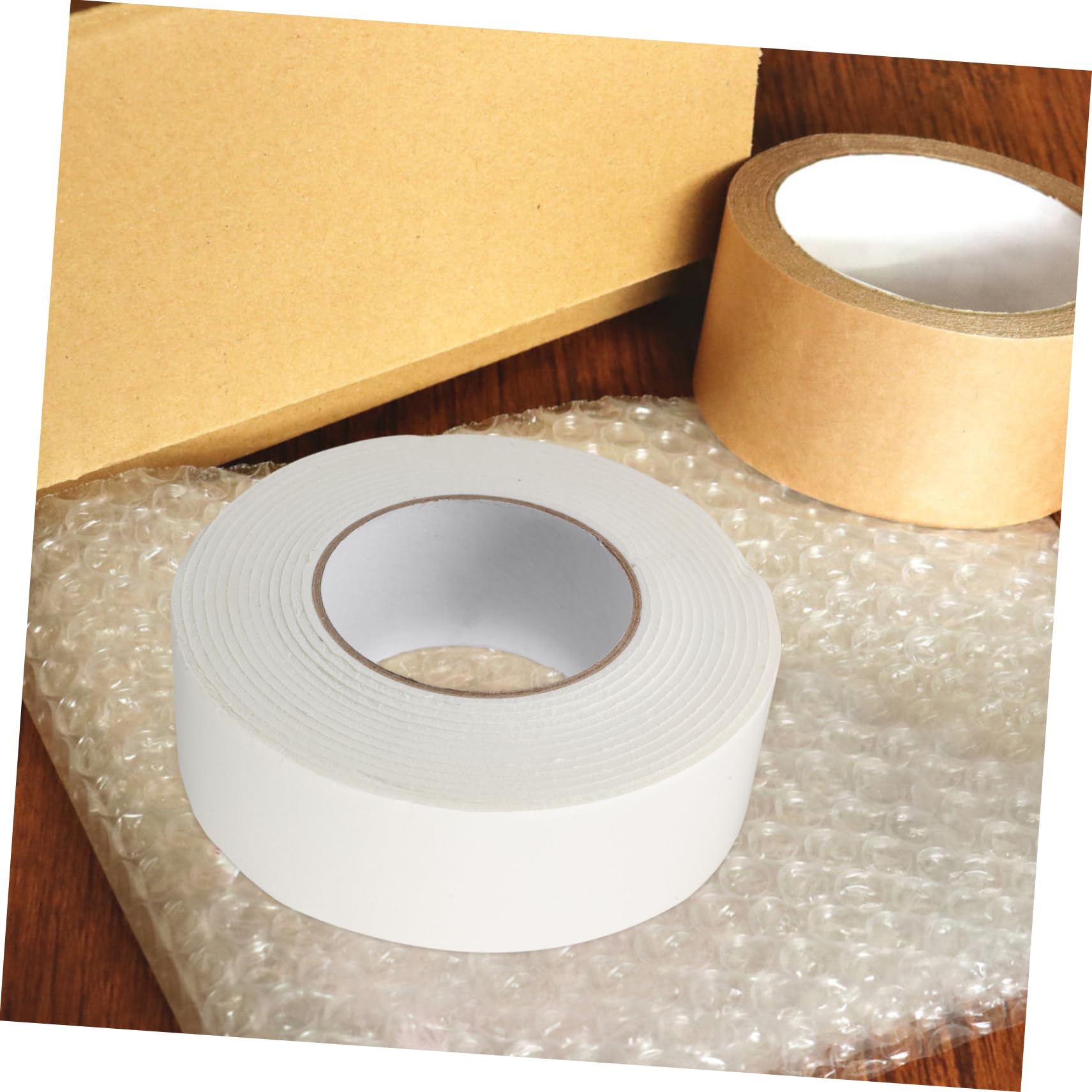 Ruban Adhésif Double Face Mousse 2,5 mm x 50 mm x 5 M Blanc Résistant à L'humidité