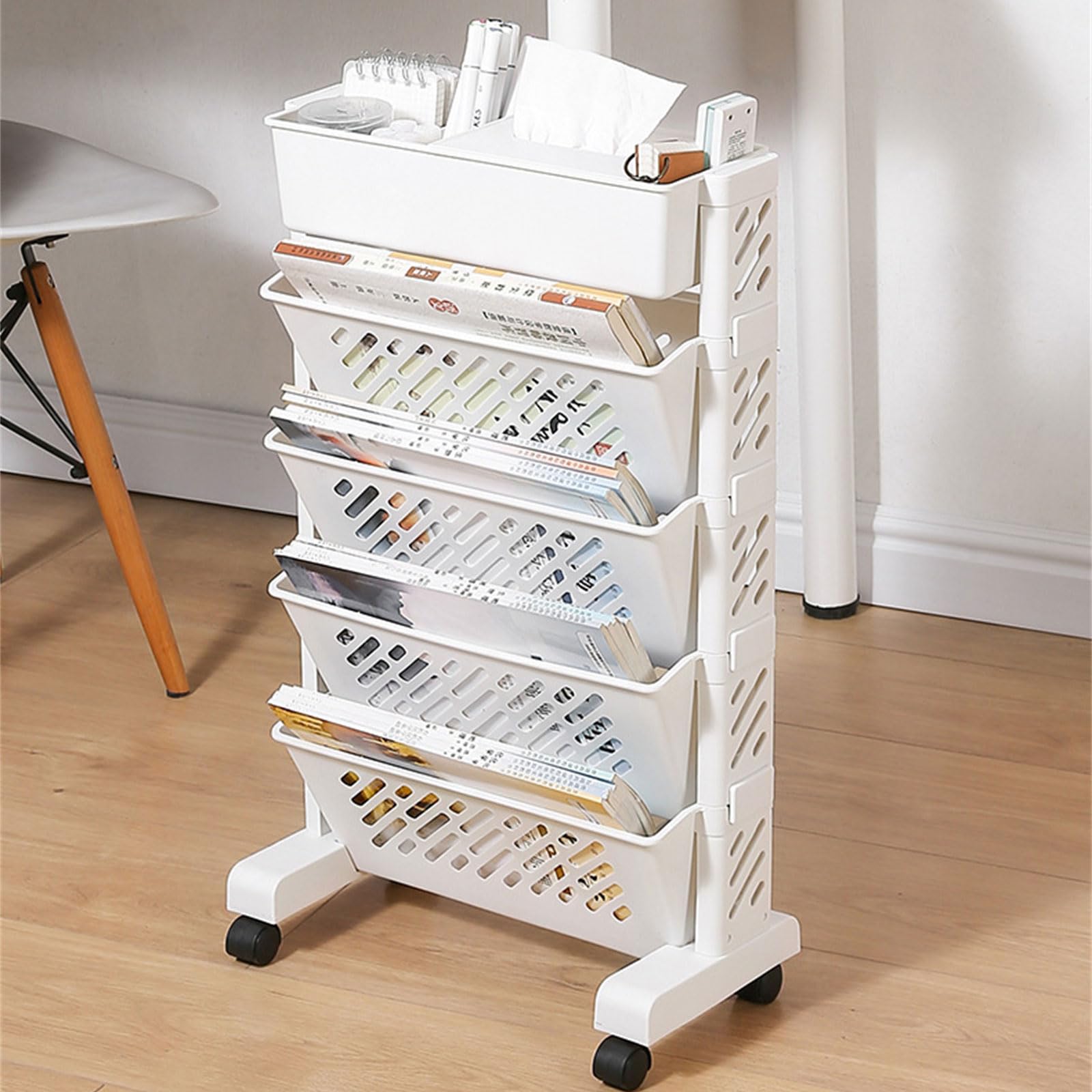 Generisch Scaffale moderno e rimovibile per libri e piccoli oggetti, con supporto portatile e flessibile, per articoli da ufficio, multiuso