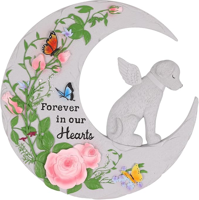 10 Inch Pet Memorial Stone for Dogs, Dog Memorial Gifts for