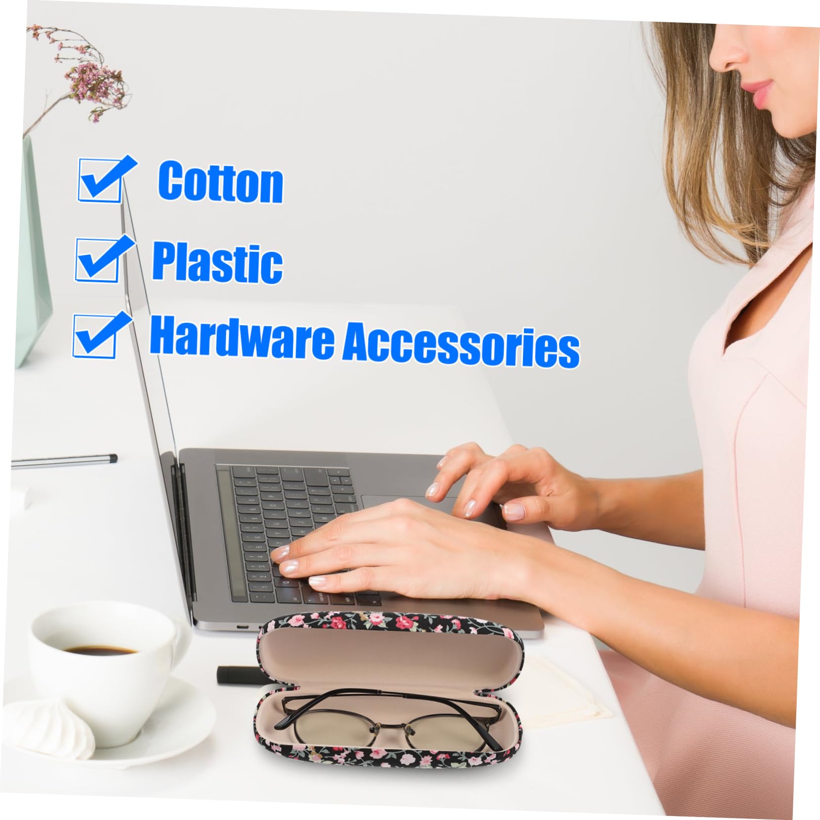 Custodia per Occhiali da Sole 4 Pezzi in Cotone, Box Creativo | Set Compatto, Accessori Hardware, per Viaggio All'aperto, Custodia per Occhiali