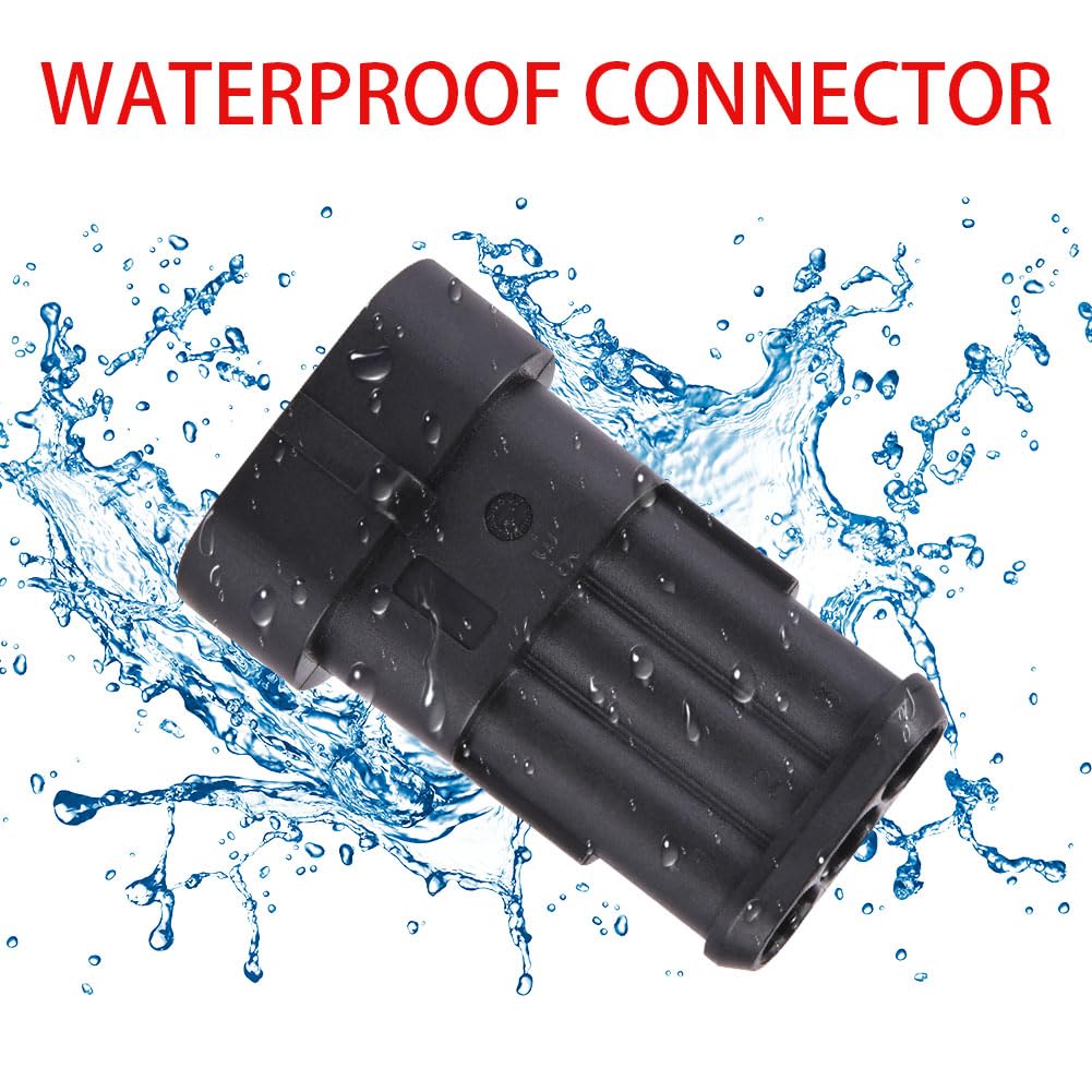 URAQT 730 Piezas Conector Electrico Impermeable para Coche, Conectores Sellado, 1/2/3/4/5/6 Pines Clavija Conector, Kit de Conector para Coche para Coche Scooter Camión Motocicleta Barcos