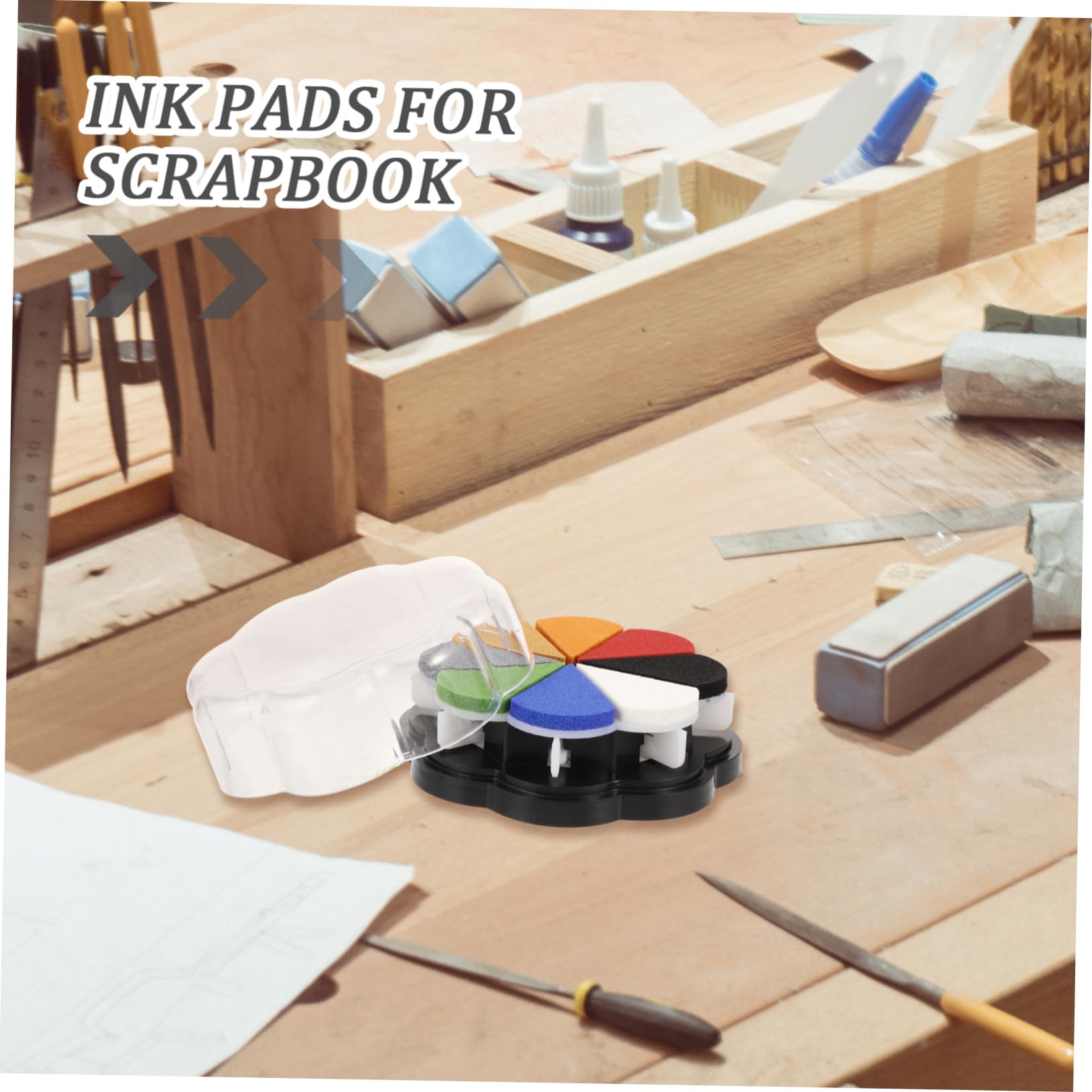 SHINEOFI 2pezzi Cuscinetti Per Timbri Colorati Inchiostro Lavabile Per Scrapbooking e Design Creativi e Versatili Facile Da Usare e Portatile