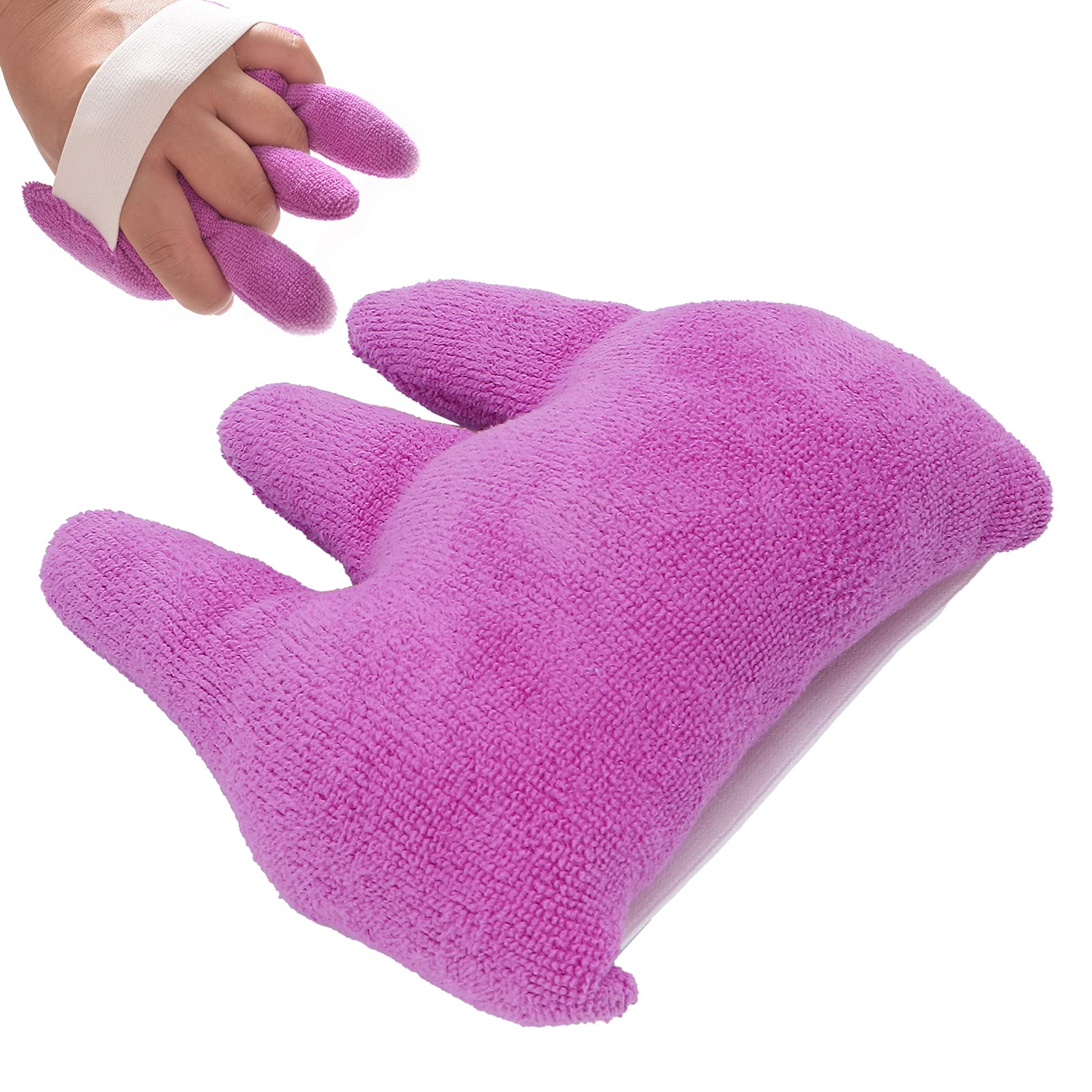 Tomotato Finger Contracture Cushion, Finger Separator Elastic Band Hand Finger Grips Palm Anti Flaw Ulcer Pad for Contracture Training