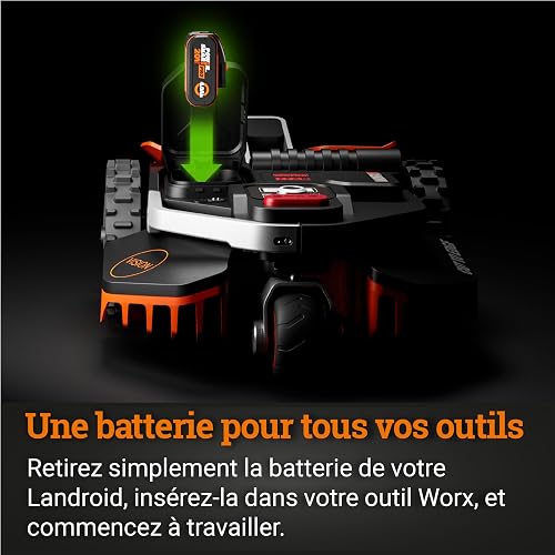 WORX Landroid Vision L1300 Robotic Lawnmower WR213E.1 for Gardens up to 1300 m² - Intelligent Robotic Lawnmower without Boundary Cable - WiFi & Bluetooth - Active Obstacle Avoidance with AI Technology - 8