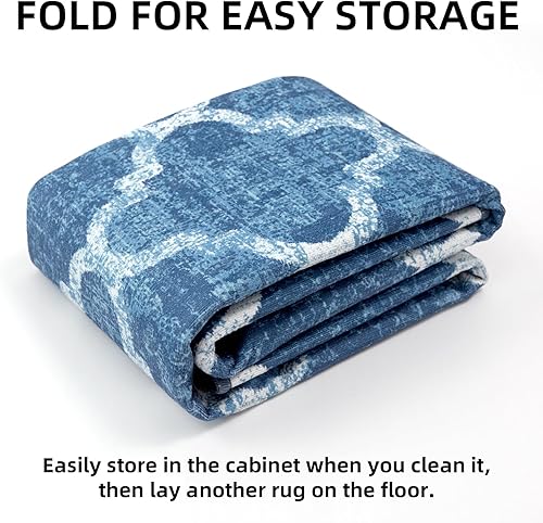 Miniatura 7 de ILANGO Alfombra de área para sala de estar, dormitorio, 5 x 7 pies, antideslizante, lavable para comedor, alfombras modernas de alto tráfico fácil