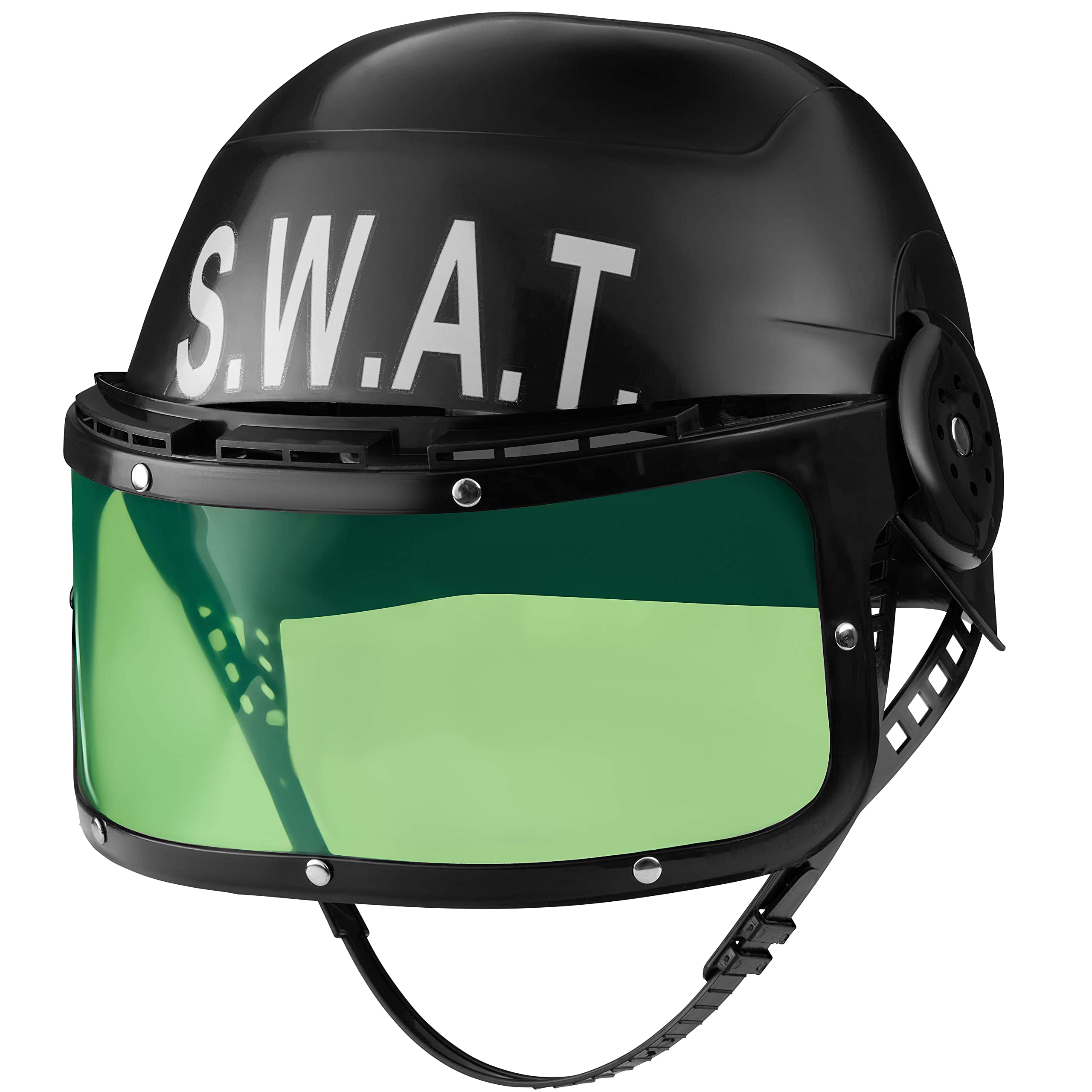 Casco SWAT Balinco Con Visiera E Mentoniera – Taglia Unica Per Carnevale, Halloween E Feste A Tema, Perfetto Per Polizia E Forze Speciali