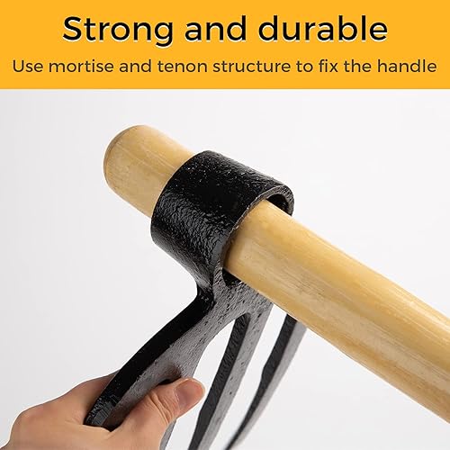 Miniatura 8 de Tenedor de excavación de jardín tenedor con construcción resistente herramienta tradicional de tenedor de jardín utilizado para jardinería