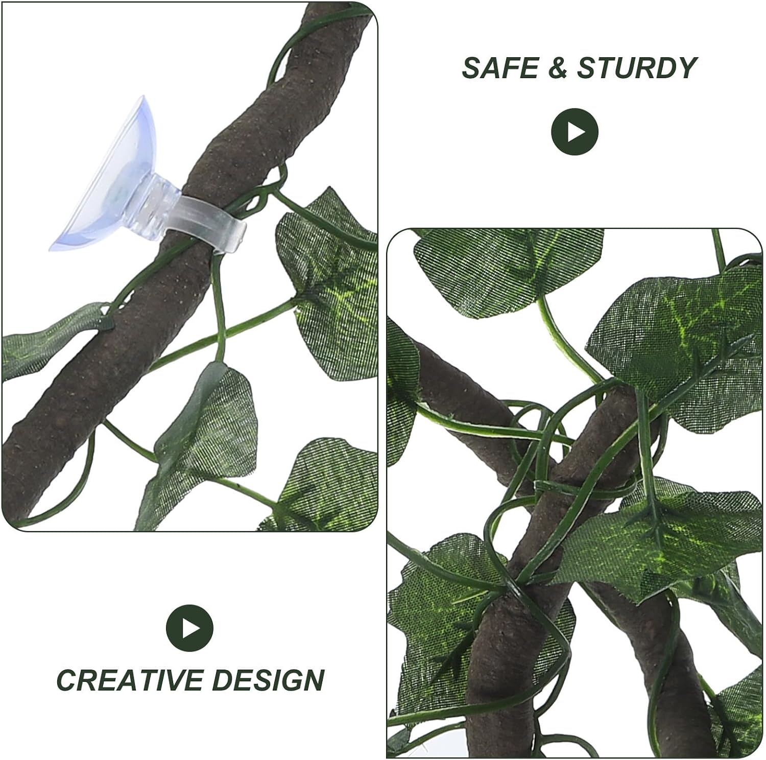 VALICLUD Jungle Vines Artificial Reptile Habitat Decor with Suckers image 3
