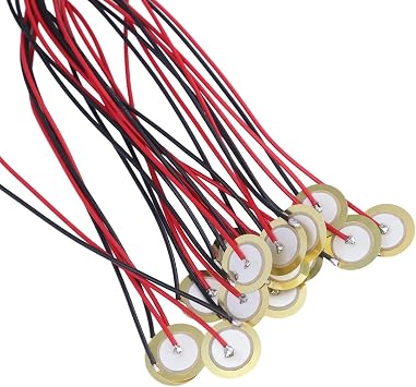 15 Pcs 20mm Piezo Discs Pickup Transducer For Acoustic Guitar Drum Trigger Mic Sensor With 250Mm Wire For Diy Instruments