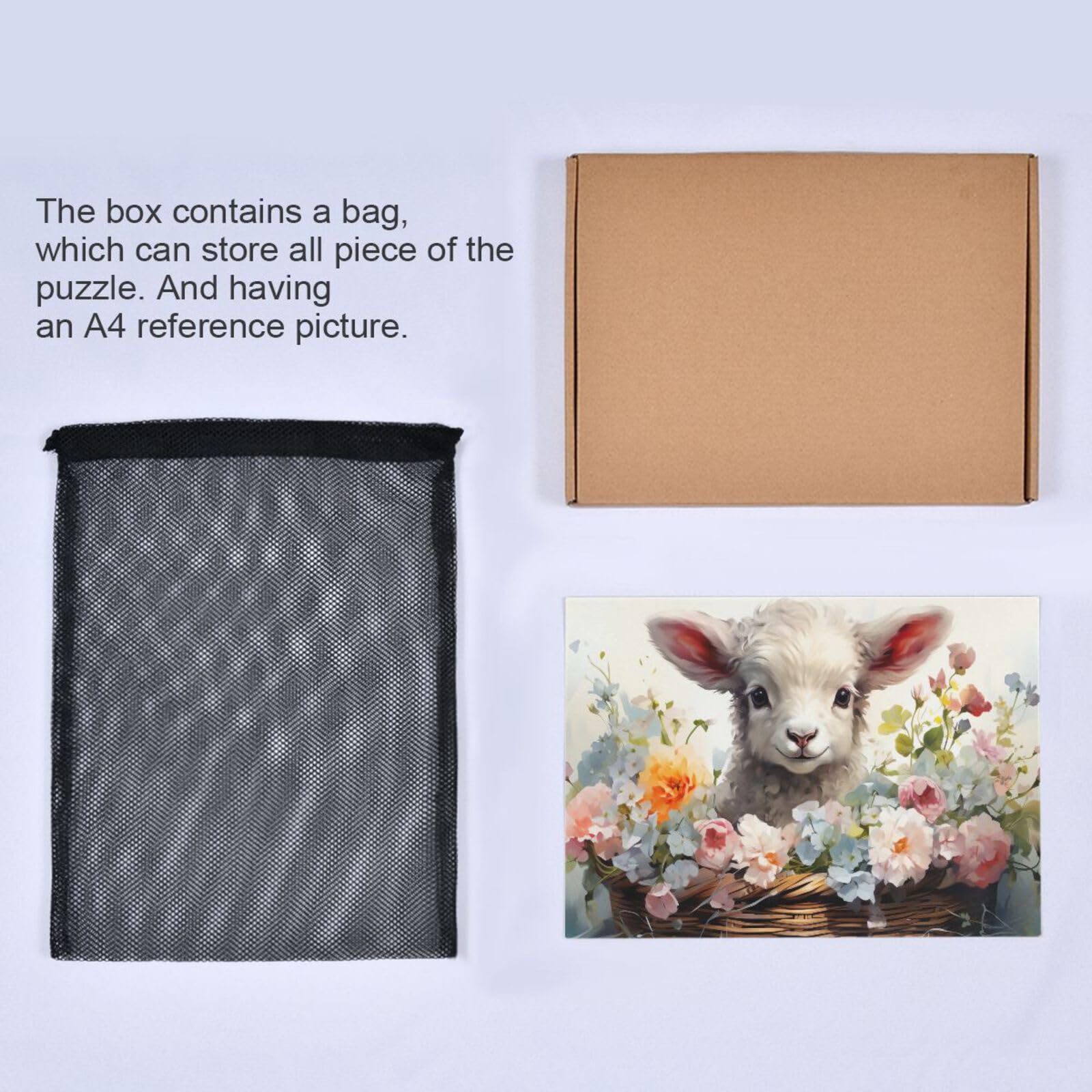 ジグソーパズル sheep Amazon.com: Puzzles for Adults 1000 Piece Cute Sheep Flower