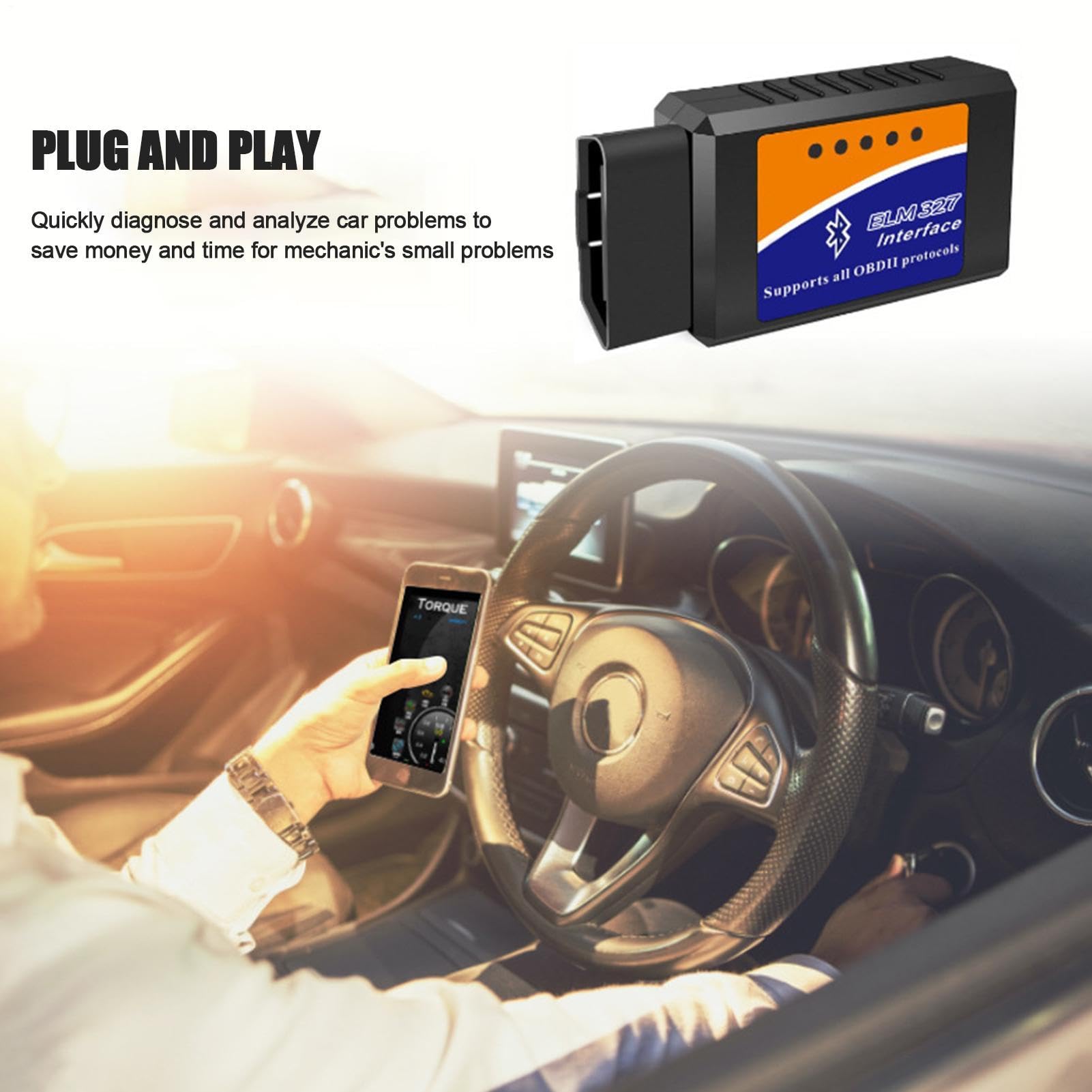 Herramienta profesional de diagnóstico de coche de 12 V, lector de código automotriz, herramienta de escaneo de luz de motor de alta precisión para reparación de vehículos, escáner automático